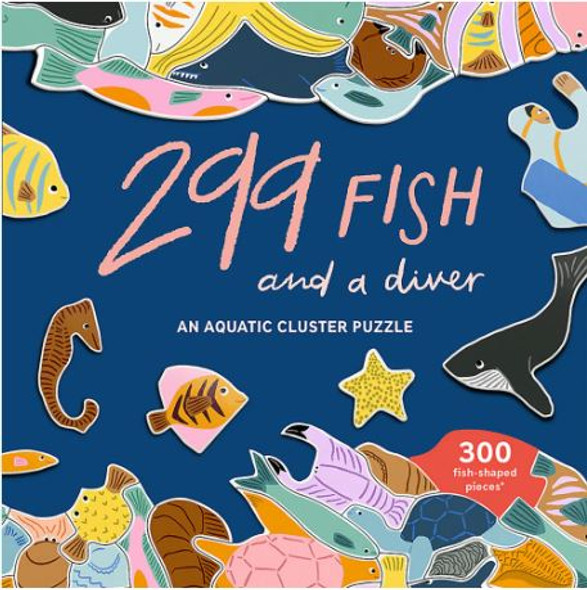 299 Fish (and a diver): An Aquatic Cluster Puzzle by Lea Maupetit - Puzzle