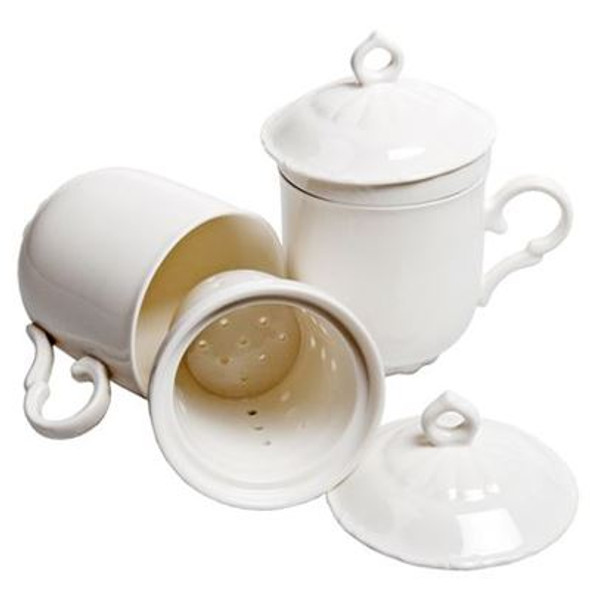 Cambridge Fine China Tea Mugs with Infusers x 2 Mugs