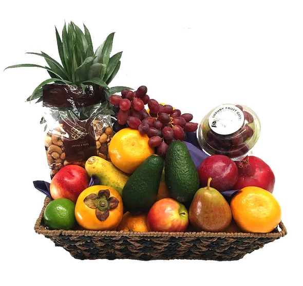 Birthday Hampers Australia | Luxury Fruit Basket with Gourmet Mixed Nuts