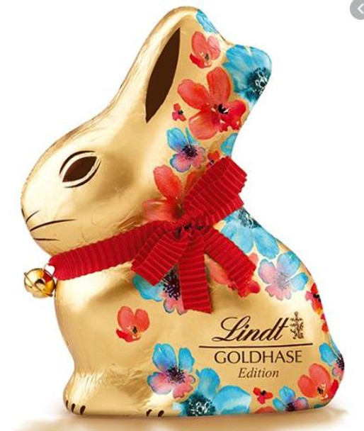 Gold Lindt Flower Bunny 100G