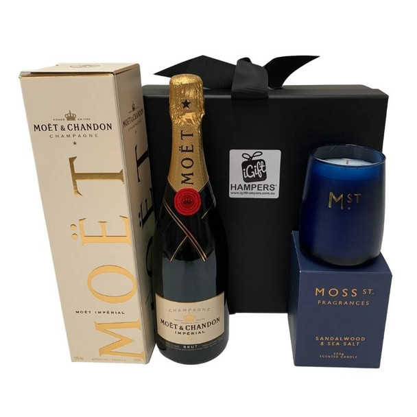 Moet Gift Hampers + Luxury Candle