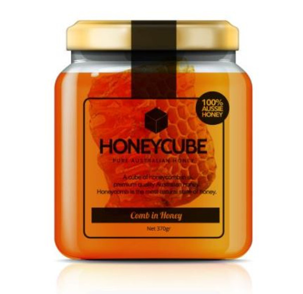 Comb in Raw Honey 370g | Honey Cube
