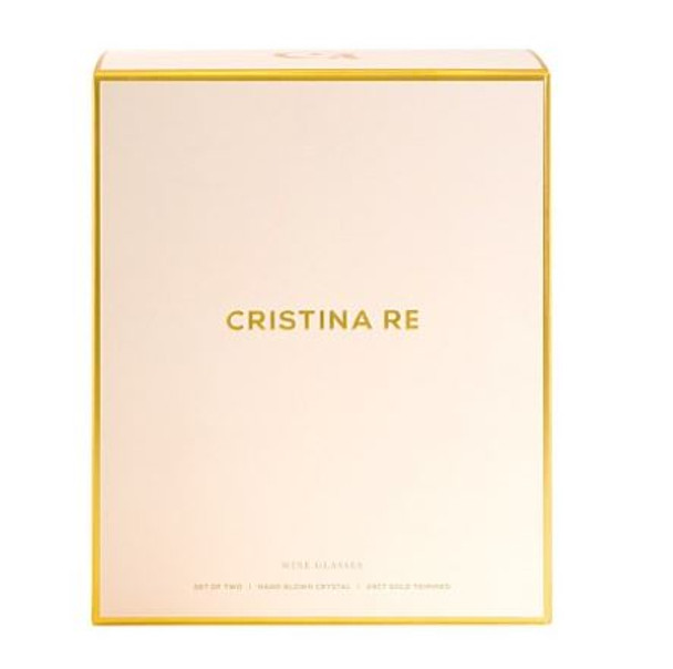 cristina re gift box rose wine glasses