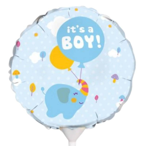 Foil Balloon 9" (22.5cm Dia) Baby Boy