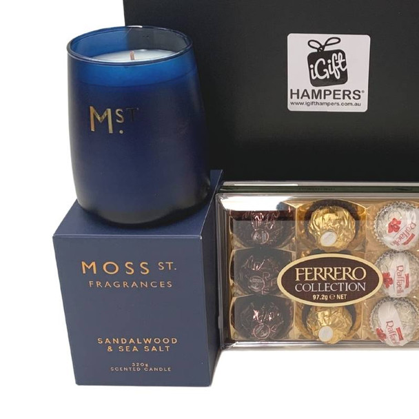 Luxury Gift Hamper With Moss St. Candle