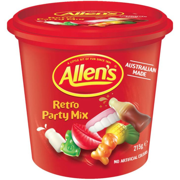 Allens Retro Party Mix Lolly Pot 215g