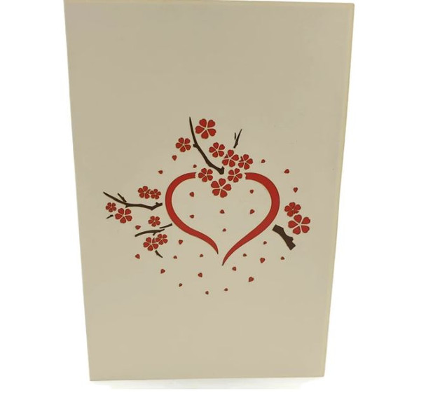 floral pop up card