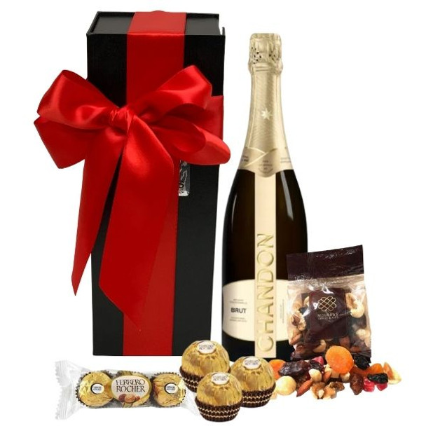Valentines Gift Boxes | Chandon Brut with Sweet Treats & Nuts | Gift Hampers