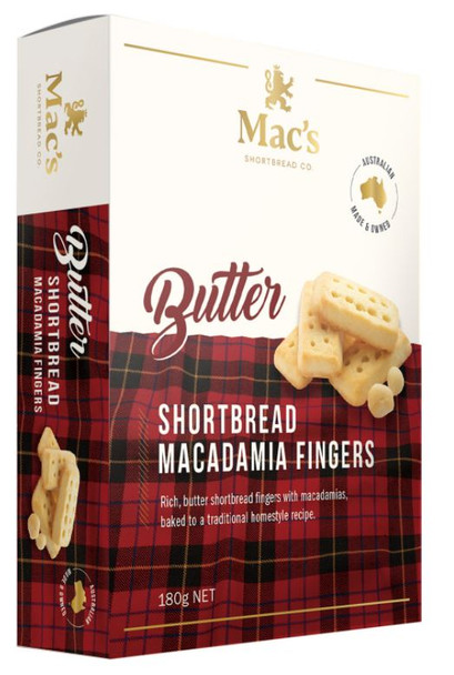 Macs Scottish Shortbread Macadamia 180g