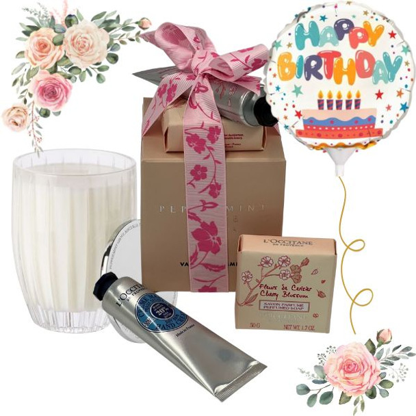Happy Birthday Gift L'Occitane with Candle