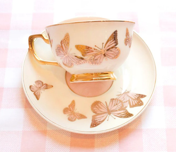 Cristina Re Teacup Saucer - Chrysalis Butterfly Get Well Gift Ideas