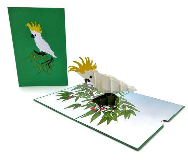 Sulphur Crested Cockatoo Pop Up Card