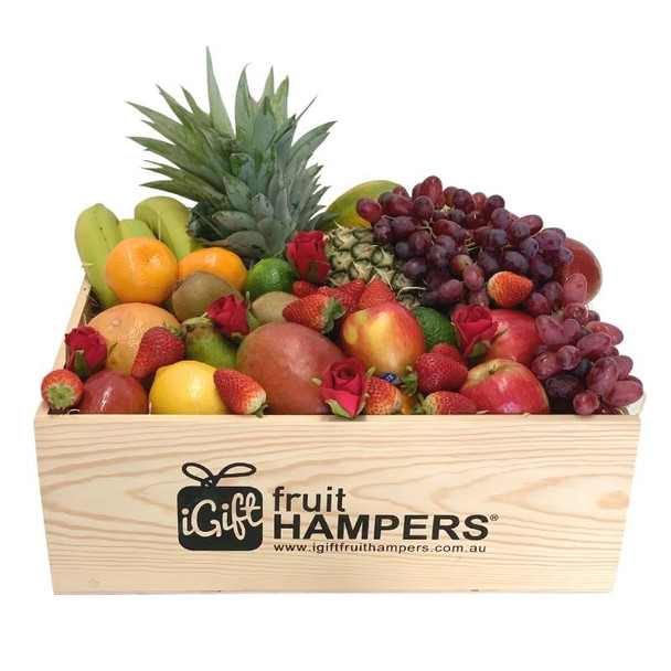 Send Fruit Basket Same Day Red Roses only Fruit Hamper