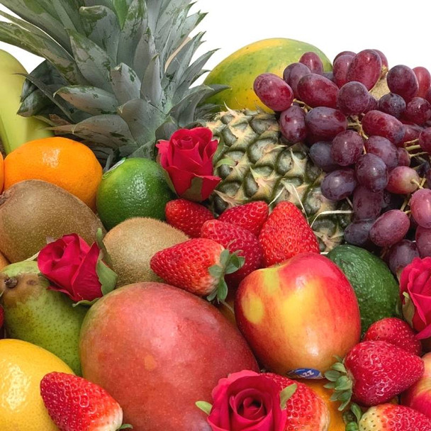 Send Fruit Basket Same Day Red Roses only Fruit Hamper