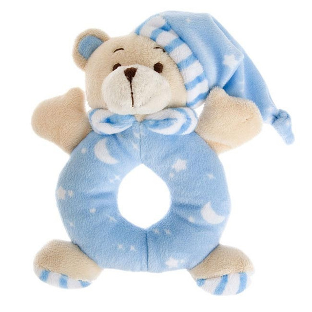 Sleepytime Teddy Bear Rattle Blue (15cm.HT)