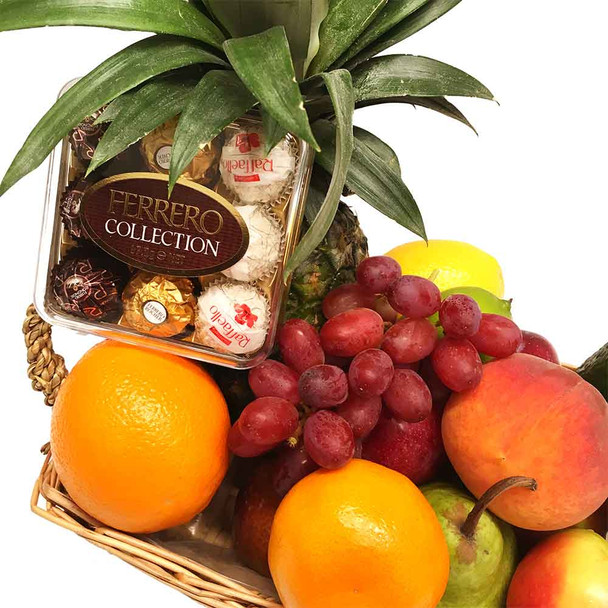 Fruit Basket with Ferrero Chocolate Collection