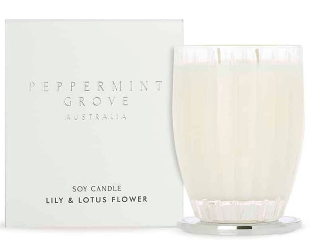 Lily & Lotus Flower Candle 350g - Peppermint Grove