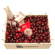 Cherry Gift + Christmas Pudding + Merry Christmas Hamper with Message Bear