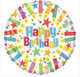 Foil Balloon 9" (22.5cm Dia) Happy Birthday