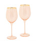 Cristina Re Rose Crystal Wine Glasses Set of 2