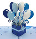 Pop Up Cards | Blue Balloon Bouquet