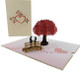 anniversary, cherry blossom, pop up card