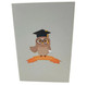 owl, graduation, pop up card