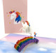 horse, unicorn, rainbow, pop up card