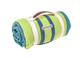 Luxury Picnic Blanket - Blue Green Stripe