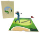 Man Playing Golf Pop Up Card