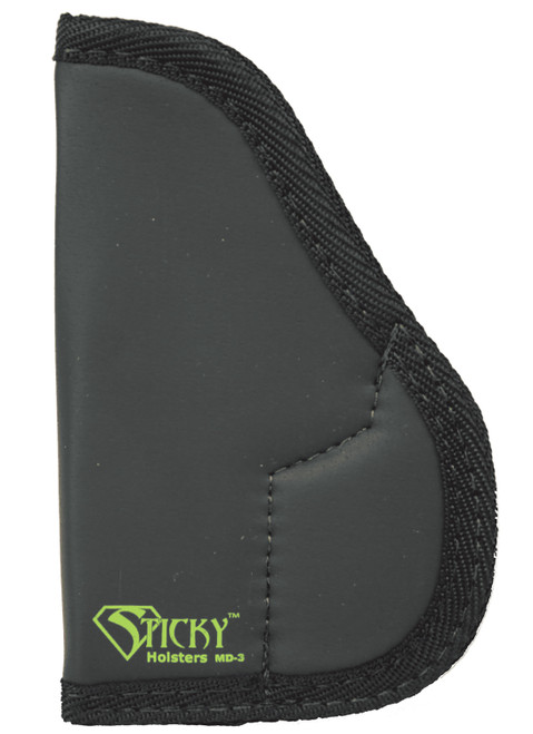 Sticky Holsters MD3 MD-3 Black/Green Latex Free Rubber Fits Walther PPK Ambidextrous [DS]