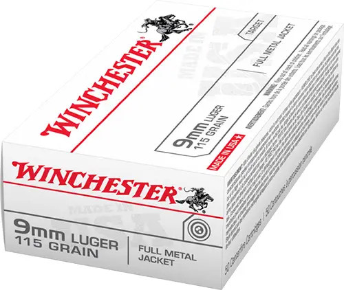 Winchester Ammo Best Value 9mm Luger 115 GR Full Metal Jacket 50 Bx
