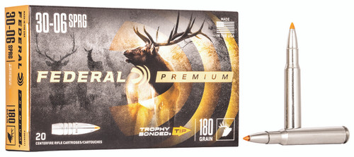 Federal P3006TT1 Premium 30-06Springfield 180gr Trophy Bonded Tip 20 Per Box [DS]