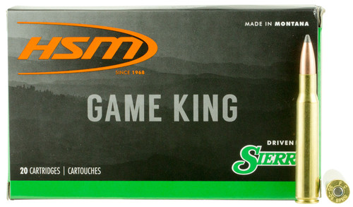 HSM 300640N Game King 30-06 Springfield 165 gr Sierra GameKing Spitzer Boat Tail 20 Per Box [DS]