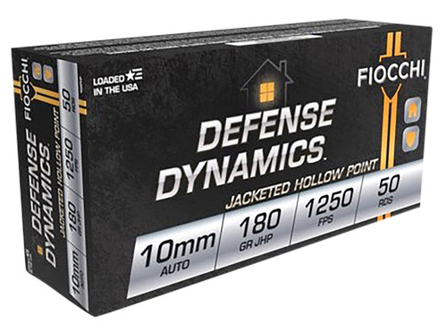 Fiocchi 10APHP Defense Dynamics 10mmAuto 180gr Jacketed Hollow Point 50 Per Box [DS]