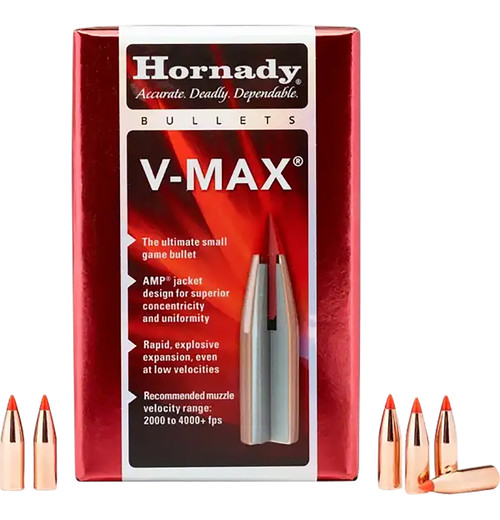 Hornady 17105 V-Max 17 Cal .172 25 gr V Max 100 Per Box [DS]