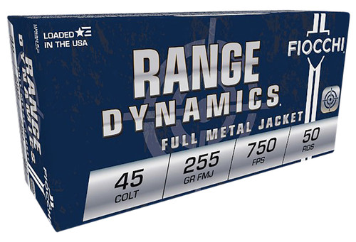 Fiocchi 45LCCMJ Range Dynamics 45Colt 225gr Complete Metal Jacket 50 Per Box [DS]
