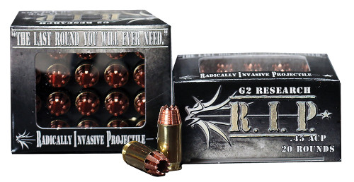 G2 Research G00002 R.I.P 45ACP 162gr Fracturing Hollow Point 20 Per Box [DS]