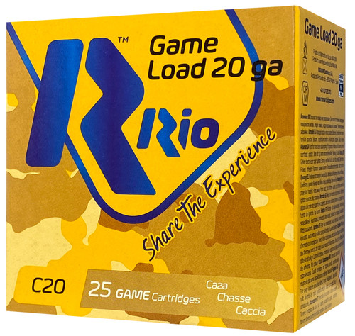 Rio Ammunition RC206 Game Load 20Gauge 2.75" 1oz 6Shot 25 Per Box [DS]