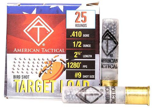 ATI ATIAC4109 Target Load 410Gauge 2.5" 1/2oz 9Shot 25 Per Box [DS]
