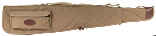 Boyt Harness OGC98PM06 Alaskan Rifle Case 44" Kahki Waxed Canvas w/ Brass Hardware & Quilted Flannel Lining for Scoped Rifles DS