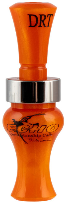 Echo Calls 79026 Timber Double Reed Mallard Sounds Attracts Ducks Orange Pearl Acrylic DS