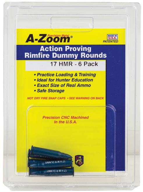 A-Zoom 12202 Rimfire Action Proving Dummy Rounds 17HMR 6Pack [DS]