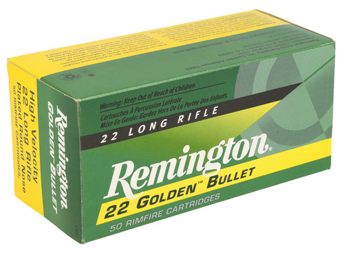 Remington Ammunition R21006 Golden Bullet 22LR 40gr Round Nose 50 Per Box [DS]