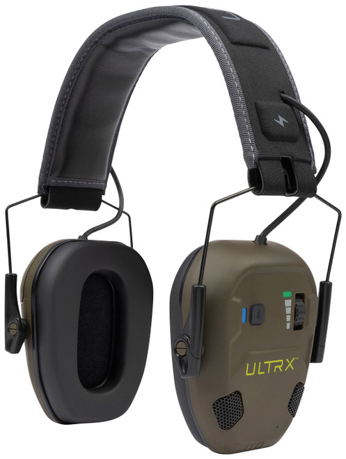 ULTRX NEW Bionic Fuse Ion Bluetooth Electronic Earmuff, Olive DS