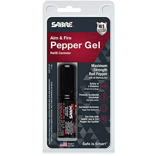 Sabre SDPR02 Aim & Fire Sabre Gel Refill Pepper Gel Range 15ft 0.39oz