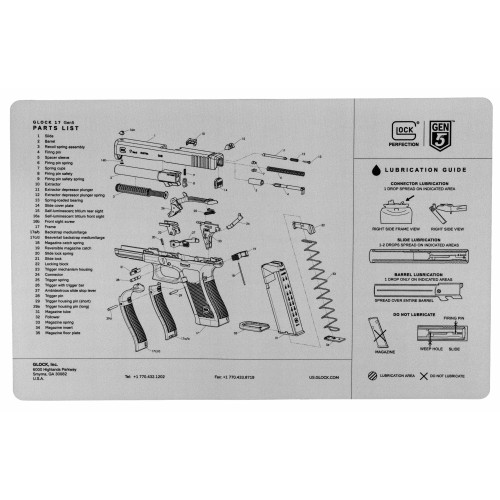GLOCK, OEM Bench Mat, Gen 5, Gray