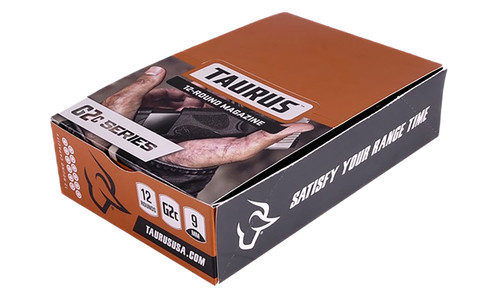 Taurus 389-0009-00 G2C Magazine Pop Display 12rd 9mm Luger Black Steel w/ Polymer Base Plate (12 Pack) [DS]