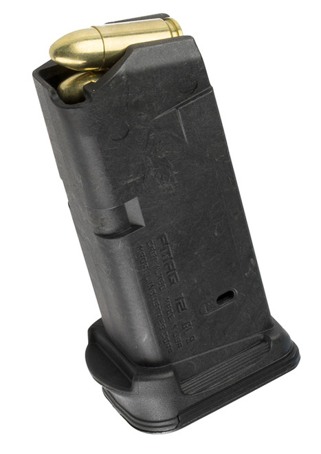 Magpul MAG674BLK PMAG GL9 12rd 9mm Luger Compatible w/Glock 26 Black Polymer [DS}