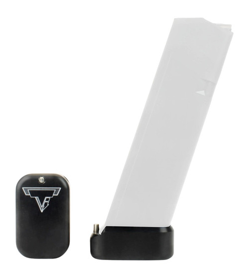 Taran Tactical GBP940C-01 Firepower Base Pad Fits Glock 19/23 Black Aluminum [DS]